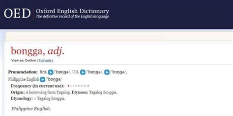 Bongga in English: Definition of the Tagalog word bongga.
